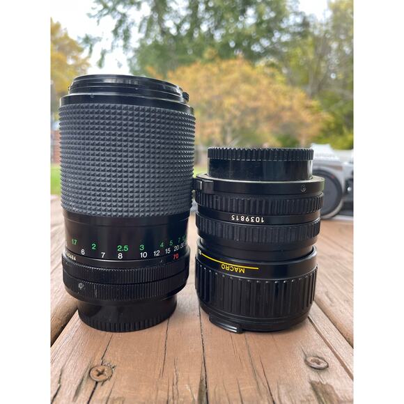 Canon AE1 Canon zoom lens 35-70mm Vivitar MC Macro Focusing Zoom F4.5-5.6 70-210 - Picture 12 of 16